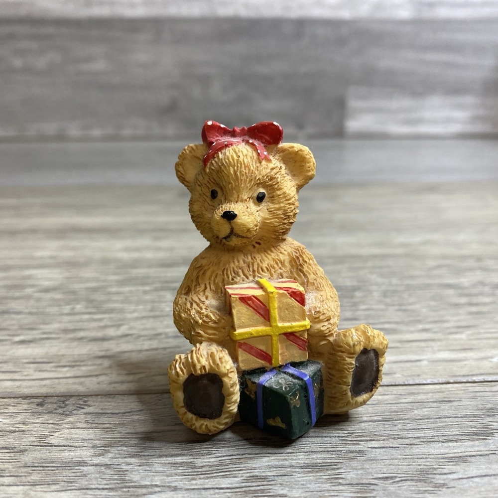 Small Teddy Bear with‎ Presents Holiday Christmas Tree Ornament